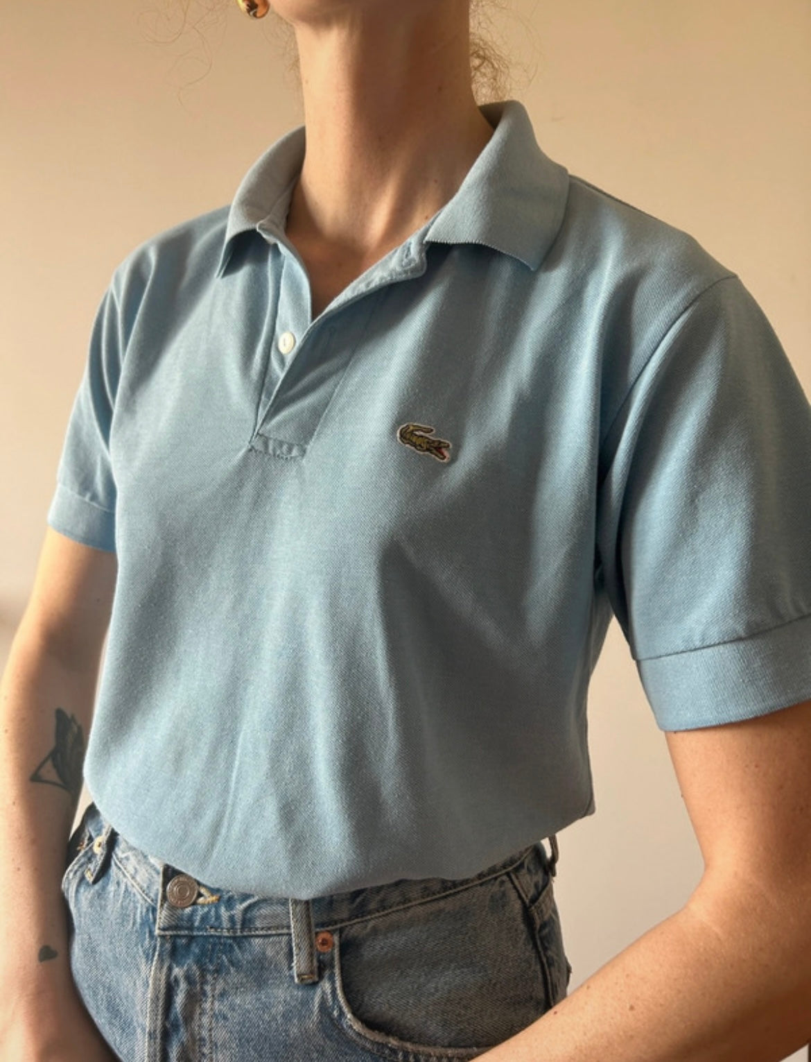 Polo Lacoste azzurra
